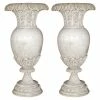 Design Toscano Versailles Floral 25.5 in. H Ancient Ivory Fiberglass Oviform Garden Urn (Set of 2) -Design Toscano Sales Store ancient ivory design toscano urn planters ne980171 64 1000