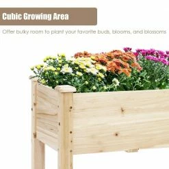 Costway 47.5 in. L x 17 in. W x 20 in. H Beige Wood Fir Raised Bed -Design Toscano Sales Store beige costway elevated garden beds gt3576 1f 1000