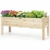 Costway 47.5 in. L x 17 in. W x 20 in. H Beige Wood Fir Raised Bed -Design Toscano Sales Store beige costway elevated garden beds gt3576 64 1000