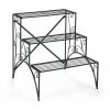 Costway 25 in. x 24 in. x 27 in. Stair Style Indoor/Outdoor Black Iron Plant Stand Garden Shelf Flower Pot Display Rack (3-Tier) -Design Toscano Sales Store black costway plant stands np10279bk 64 1000