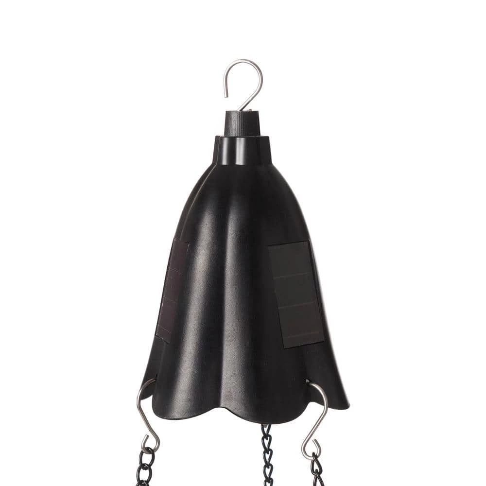 Glitzhome 10.25 in. D Solar Lighted Black Plastic Hanging Planter 8 Glitzhome 10.25 in. D Solar Lighted Black Plastic Hanging Planter - Image 6