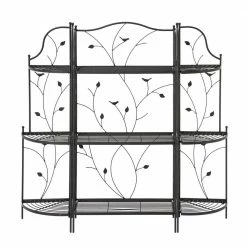 Glitzhome 44.75 in. H 3-Tiered Black Metal Corner Shelf Plant Stand 13 Glitzhome 44.75 in. H 3-Tiered Black Metal Corner Shelf Plant Stand -Design Toscano Sales Store black glitzhome plant stands 2007200031 44 1000