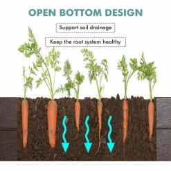 Costway Raised Garden Bed Set for Vegetable Flower Gardening Planter Brown -Design Toscano Sales Store brown costway elevated garden beds np10244bn 4f 1000