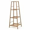 Costway 14.5 in. x 13.5 in. x 39 in. Tall Indoor/Outdoor Brown Wood Plant Stand 4-Tier -Design Toscano Sales Store brown costway plant stands hz10044bn 64 1000