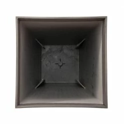 Glitzhome Eco-friendly Oversized Faux Concrete Tall Square Plastic Fluted Pot Planter, (Set of 2) -Design Toscano Sales Store brown glitzhome plant pots 2007200014 44 1000