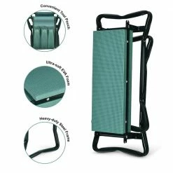 Costway 23 in. Folding Garden Kneeler and Seat Bench with 2 Bonus Tool Pouches and EVA Foam Pad -Design Toscano Sales Store costway gardening tool accessories gt3510 1f 1000