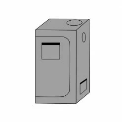 Costway 2.6 ft. x 2.6 ft. Gray Mylar Hydroponic Grow Tent with Observation Window and Floor Tray