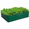 Costway 47 in. L x 35.5 in. W Dark Green Steel Raised Bed Vegetable Flower Plant -Design Toscano Sales Store dark green costway raised planter boxes gt3031 64 1000