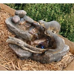 Design Toscano Curious Sea Otters Stone Bonded Resin Garden Fountain -Design Toscano Sales Store design toscano freestanding fountains dw08087 4f 1000