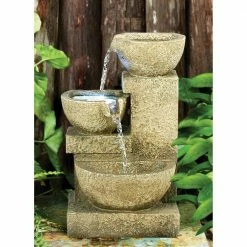 Design Toscano Villa Fortino Cascading Stone Bonded Resin Garden Fountain -Design Toscano Sales Store design toscano freestanding fountains dw8127 76 1000