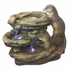Design Toscano Bright Waters Otters Sculpture Stone Bonded Resin Garden Fountain -Design Toscano Sales Store design toscano freestanding fountains dw97060 1f 1000