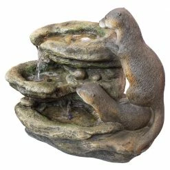 Design Toscano Bright Waters Otters Sculpture Stone Bonded Resin Garden Fountain -Design Toscano Sales Store design toscano freestanding fountains dw97060 44 1000 1