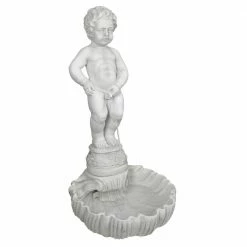 Design Toscano Manneken Pis Statue Stone Bonded Resin Basin and Pump