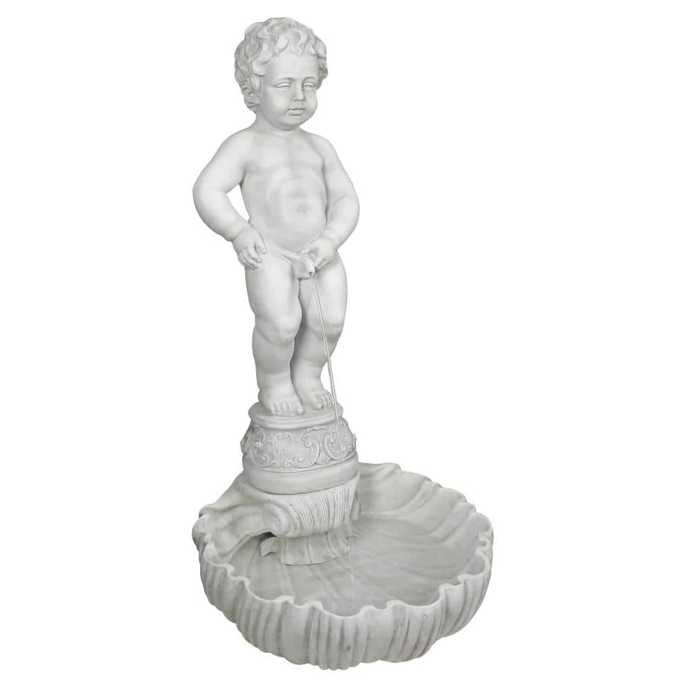 Design Toscano Manneken Pis Statue Stone Bonded Resin Basin and Pump 4 Design Toscano Manneken Pis Statue Stone Bonded Resin Basin and Pump - Image 2