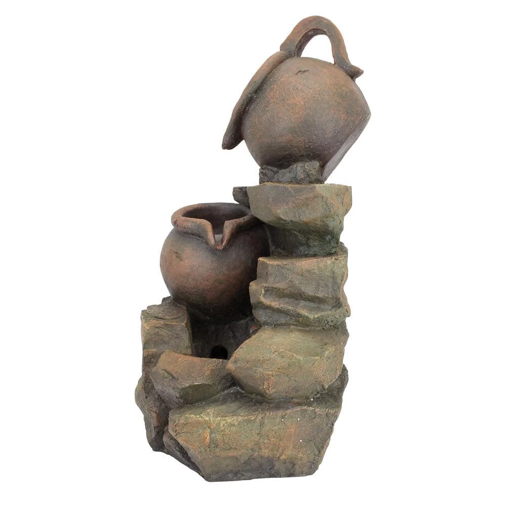 Design Toscano LaTaverna Cascading Urns Stone Bonded Resin Illuminated Garden Fountain 8 Design Toscano LaTaverna Cascading Urns Stone Bonded Resin Illuminated Garden Fountain - Image 6