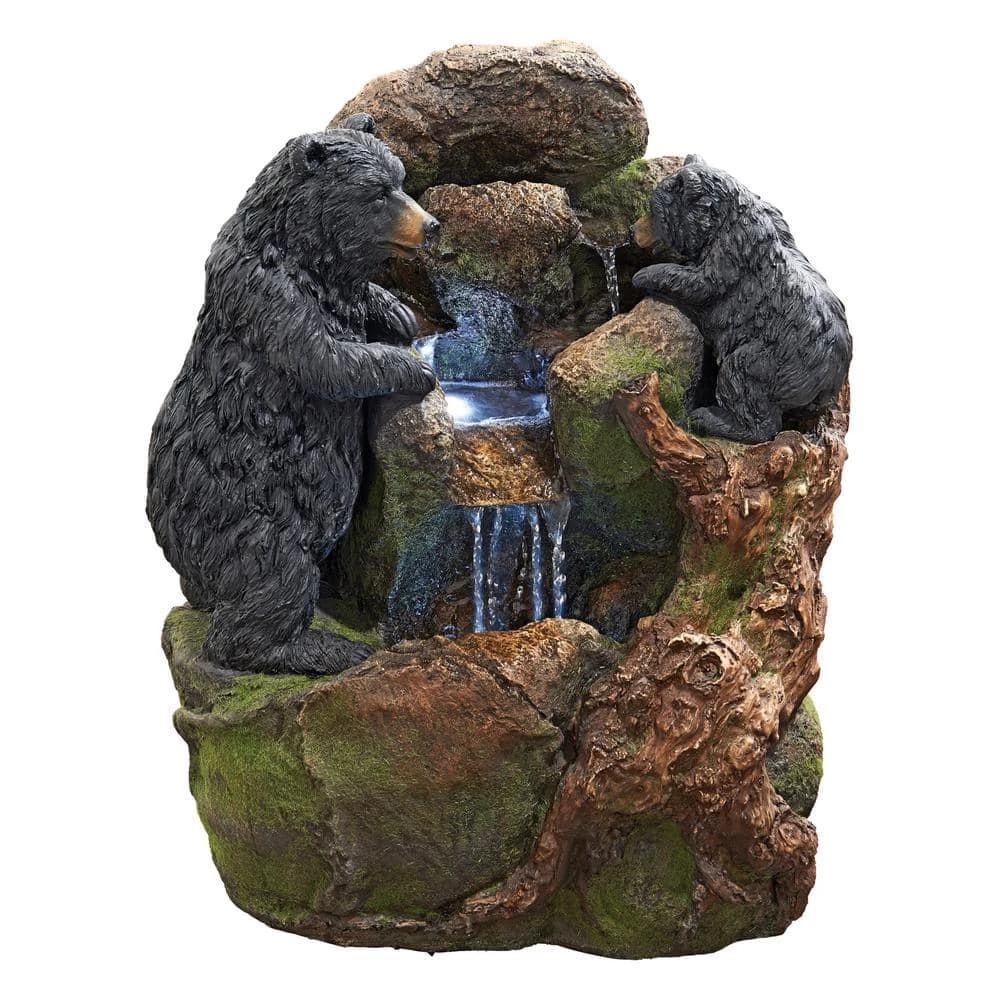 Design Toscano Grizzly Gulch Black Bears Stone Bonded Resin Garden Fountain 4 Design Toscano Grizzly Gulch Black Bears Stone Bonded Resin Garden Fountain - Image 2