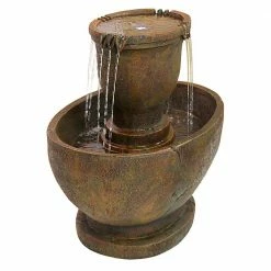 Design Toscano Richardson Oval Urns Cascading Grande Stone Bonded Resin Garden Fountain -Design Toscano Sales Store design toscano freestanding fountains ss11121 4f 1000