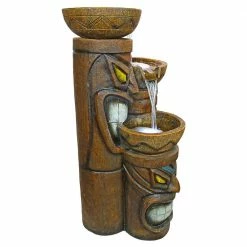 Design Toscano Cascading Aloha Tiki 3 Bowl Stone Bonded Resin Garden Fountain -Design Toscano Sales Store design toscano freestanding fountains ss11521 44 1000
