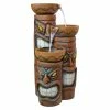 Design Toscano Cascading Aloha Tiki 3 Bowl Stone Bonded Resin Garden Fountain -Design Toscano Sales Store design toscano freestanding fountains ss11521 64 1000