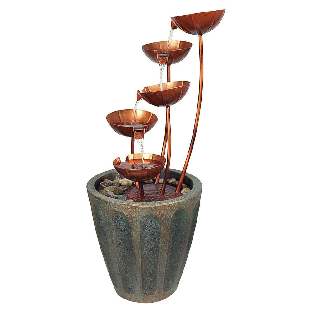 Design Toscano Copper Falls Cascading Stone Bonded Resin Garden Fountain 8 Design Toscano Copper Falls Cascading Stone Bonded Resin Garden Fountain - Image 6