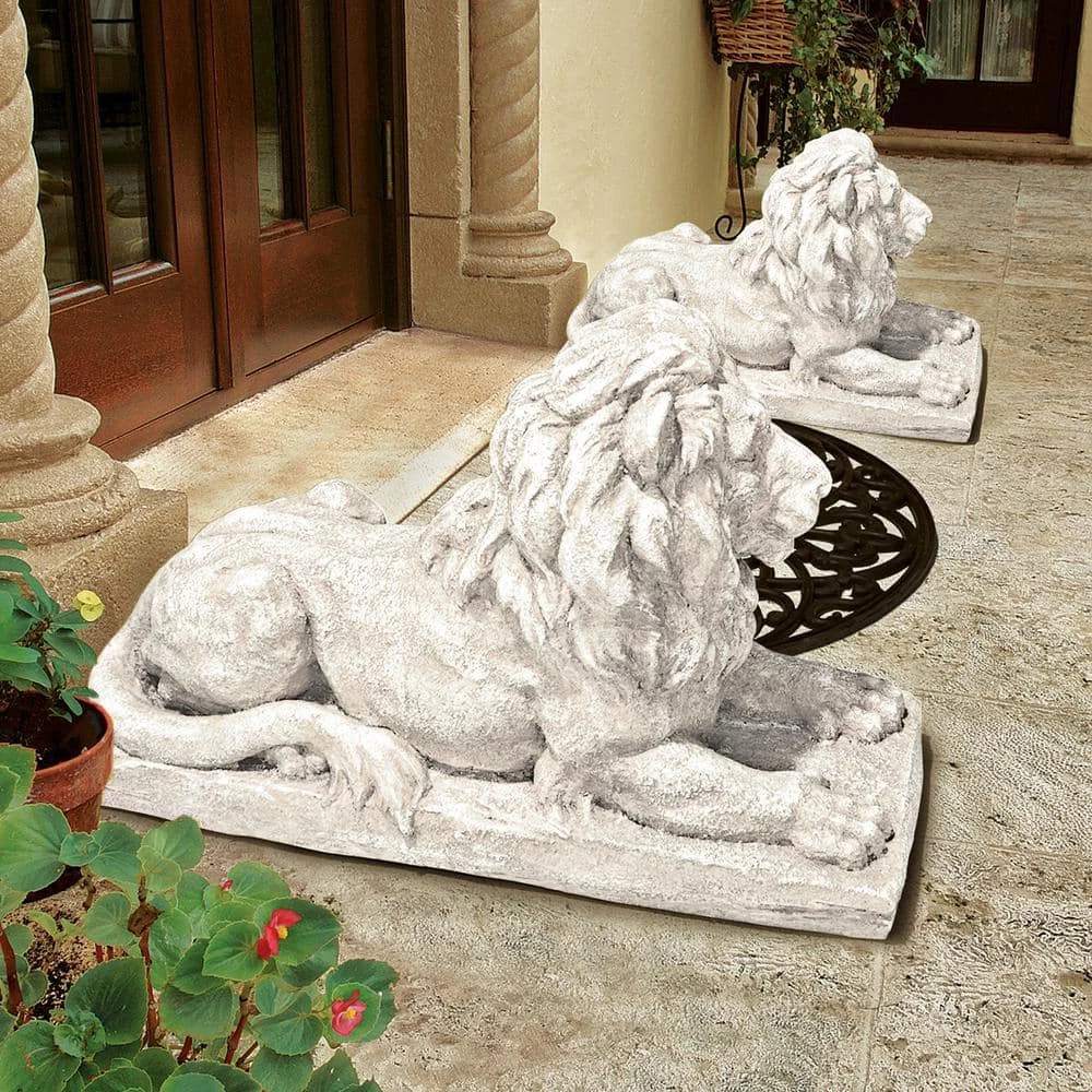 Design Toscano 16.5 in. H Lyndhurst Manor Lion Sentinel Statue 7 Design Toscano 16.5 in. H Lyndhurst Manor Lion Sentinel Statue - Image 5