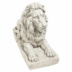 Design Toscano 16.5 in. H Lyndhurst Manor Lion Sentinel Statue