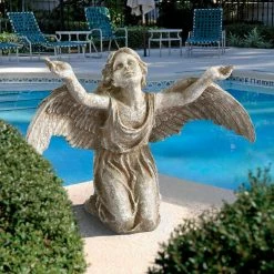 Design Toscano 19.5 in. H Heavens Devotion Angel Statue -Design Toscano Sales Store design toscano garden statues al26937 76 1000