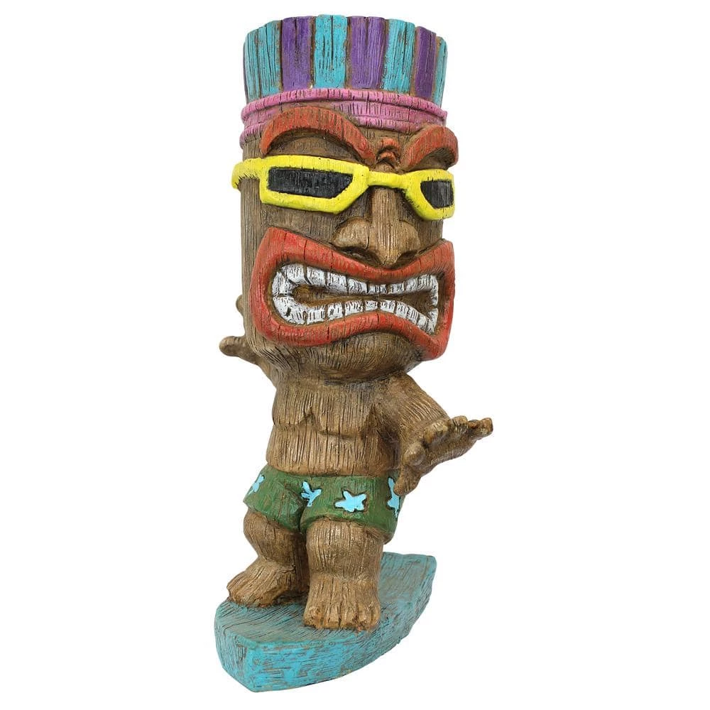 Design Toscano 13.5 in. H Kahuna Tiki Surfer Dude Statue 5 Design Toscano 13.5 in. H Kahuna Tiki Surfer Dude Statue - Image 3
