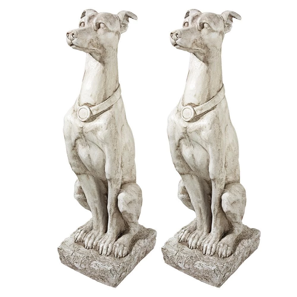 Design Toscano Art Deco Whippet Greyhound Sentinel Dog Statue Set (2-Piece) 3 Design Toscano Art Deco Whippet Greyhound Sentinel Dog Statue Set (2-Piece)
