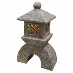 Design Toscano Japanese Pagoda Illuminated Lantern Statue Set (2-Piece) -Design Toscano Sales Store design toscano garden statues al958699 c3 1000
