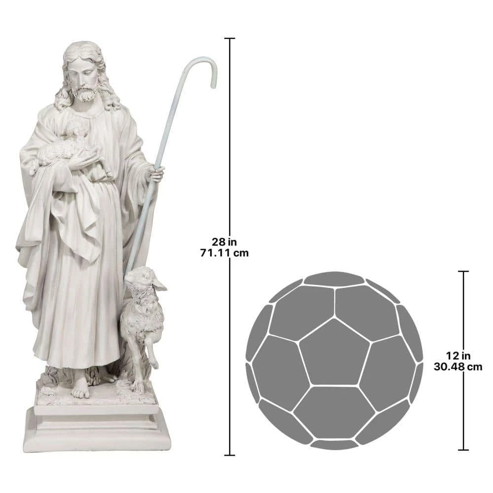 Design Toscano 28 in. H Jesus The Good Shepherd Large Garden Statue 9 Design Toscano 28 in. H Jesus The Good Shepherd Large Garden Statue - Image 7