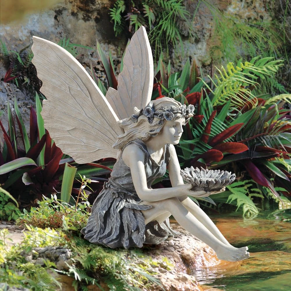 Design Toscano 19.5 in. H The Sunflower Fairy Statue 5 Design Toscano 19.5 in. H The Sunflower Fairy Statue - Image 3