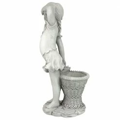 Design Toscano 21.5 in. H Frances the Flower Girl Statue -Design Toscano Sales Store design toscano garden statues eu9294 1f 1000