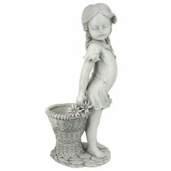 Design Toscano 21.5 in. H Frances the Flower Girl Statue -Design Toscano Sales Store design toscano garden statues eu9294 c3 1000 1