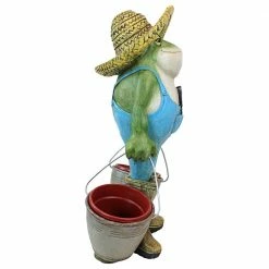 Design Toscano 17.5 in. H Buckets the Garden Frog Statue -Design Toscano Sales Store design toscano garden statues hf300718 44 1000 1