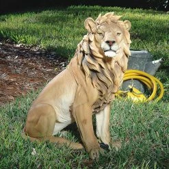 Design Toscano 27 in. H King of Beasts Lion Sculpture