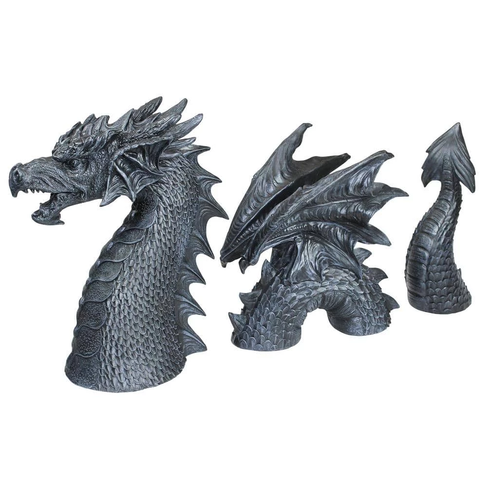 Design Toscano 14.5 in. H The Dragon of Falkenberg Castle Moat Lawn Statue 6 Design Toscano 14.5 in. H The Dragon of Falkenberg Castle Moat Lawn Statue - Image 4