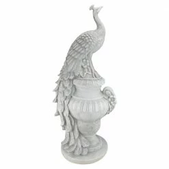 Design Toscano 34 in. H Staverden Castle Peacock on An Urn Large Garden Statue -Design Toscano Sales Store design toscano garden statues ky1876 1f 1000