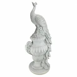 Design Toscano 34 in. H Staverden Castle Peacock on An Urn Large Garden Statue -Design Toscano Sales Store design toscano garden statues ky1876 c3 1000 1