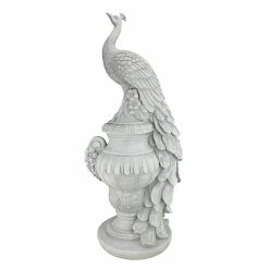 Design Toscano 34 in. H Staverden Castle Peacock on An Urn Large Garden Statue -Design Toscano Sales Store design toscano garden statues ky1876 fa 1000 1