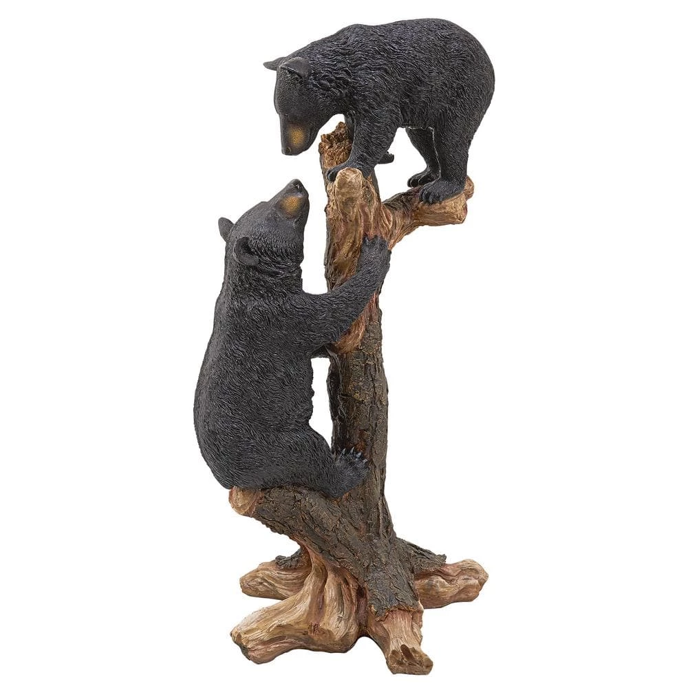 Design Toscano 36.5 in. H Climbing Cubs Black Bear Statue 5 Design Toscano 36.5 in. H Climbing Cubs Black Bear Statue - Image 3