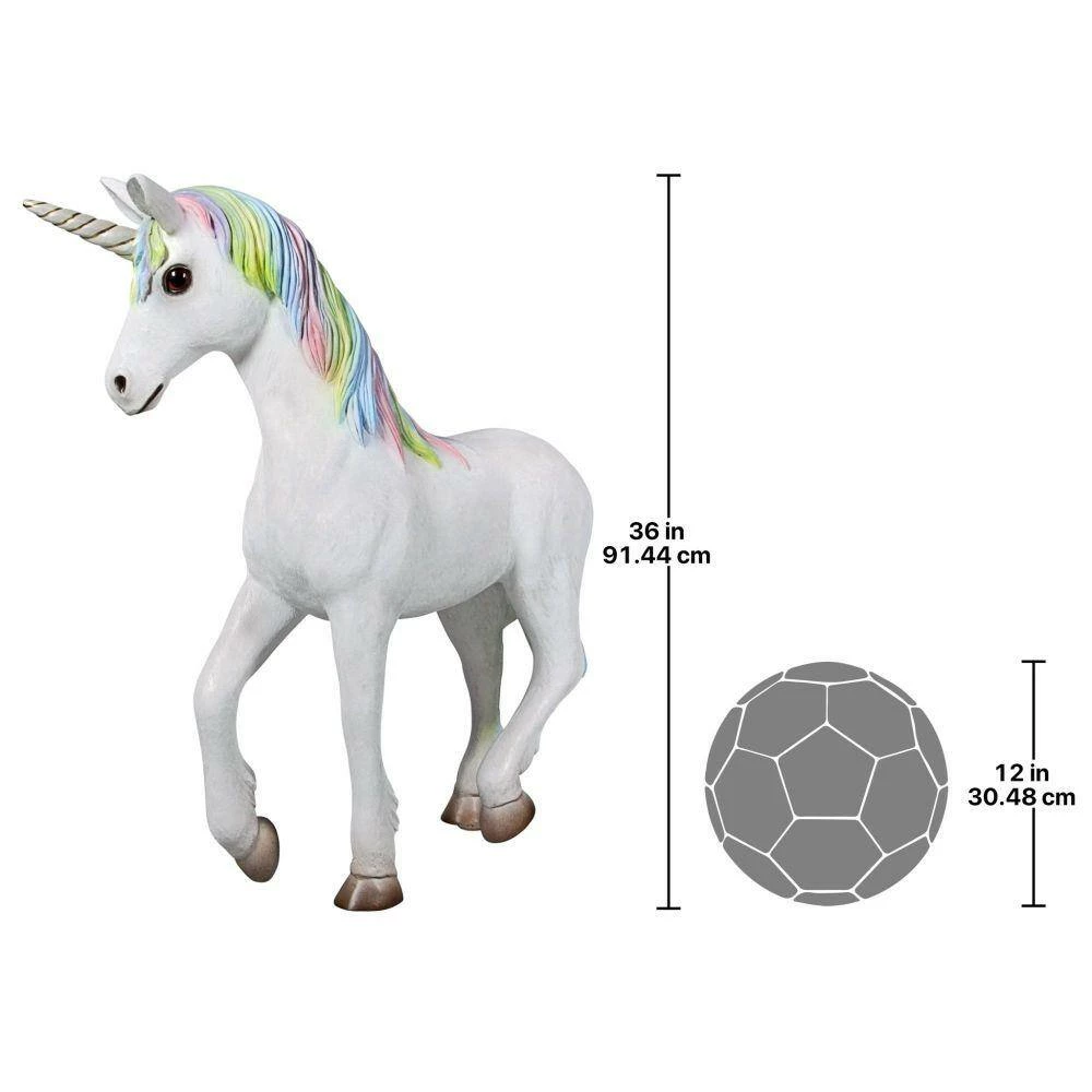Design Toscano 36 in. H Shimmer The Mystical Magical Standing Unicorn Garden Statue 15 Design Toscano 36 in. H Shimmer The Mystical Magical Standing Unicorn Garden Statue - Image 13