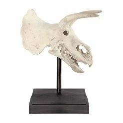 Design Toscano 23.5 in. H Triceratops Dinosaur Skull Fossil Statue on Museum Mount