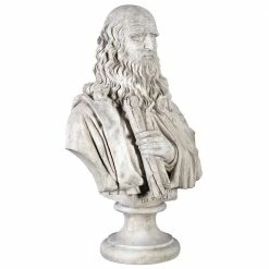 Design Toscano 30.5 in. H Leonardo da Vinci Grand Scale Sculptural Bust 13 Design Toscano 30.5 in. H Leonardo da Vinci Grand Scale Sculptural Bust -Design Toscano Sales Store design toscano garden statues ne867143 c3 1000 1