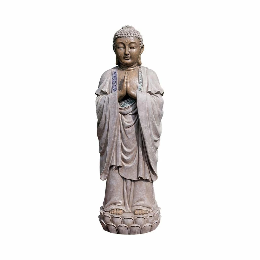 Design Toscano 30 in. H The Enlightened Buddha Sculpture in 2 Tone Stone Garden Statue 3 Design Toscano 30 in. H The Enlightened Buddha Sculpture in 2 Tone Stone Garden Statue