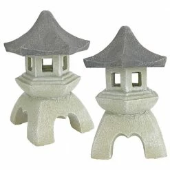 Design Toscano Asian Pagoda Medium Statue Set (2-Piece)