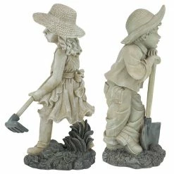 Design Toscano Young Gardeners Rebecca and Samuel Sculpture Set (2-Piece) -Design Toscano Sales Store design toscano garden statues ng929872 44 1000 1