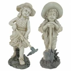 Design Toscano Young Gardeners Rebecca and Samuel Sculpture Set (2-Piece) -Design Toscano Sales Store design toscano garden statues ng929872 4f 1000 1