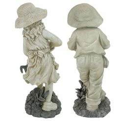 Design Toscano Young Gardeners Rebecca and Samuel Sculpture Set (2-Piece) -Design Toscano Sales Store design toscano garden statues ng929872 fa 1000 1
