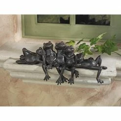 Design Toscano 6.5 in. H Lazy Daze Knot Of Frogs Sill Sitters Statue -Design Toscano Sales Store design toscano garden statues ny1435700 4f 1000 1